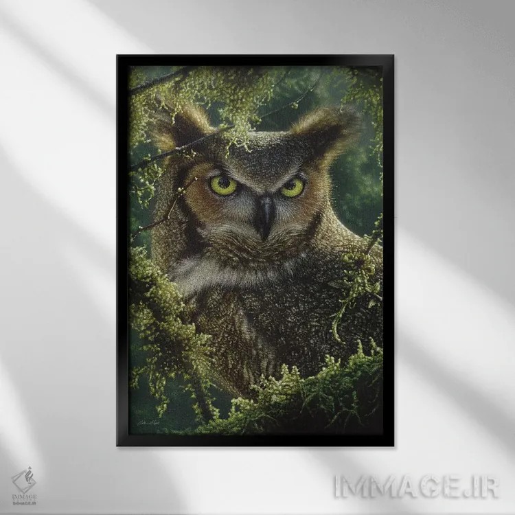 تابلو تماشا و انتظار اثر کالین بوگل - نمای قابدار مشکی