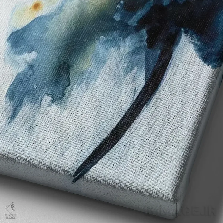 تابلو دستهگل دوم اثر جویس کومبز - نمای نزدیک بافت بوم