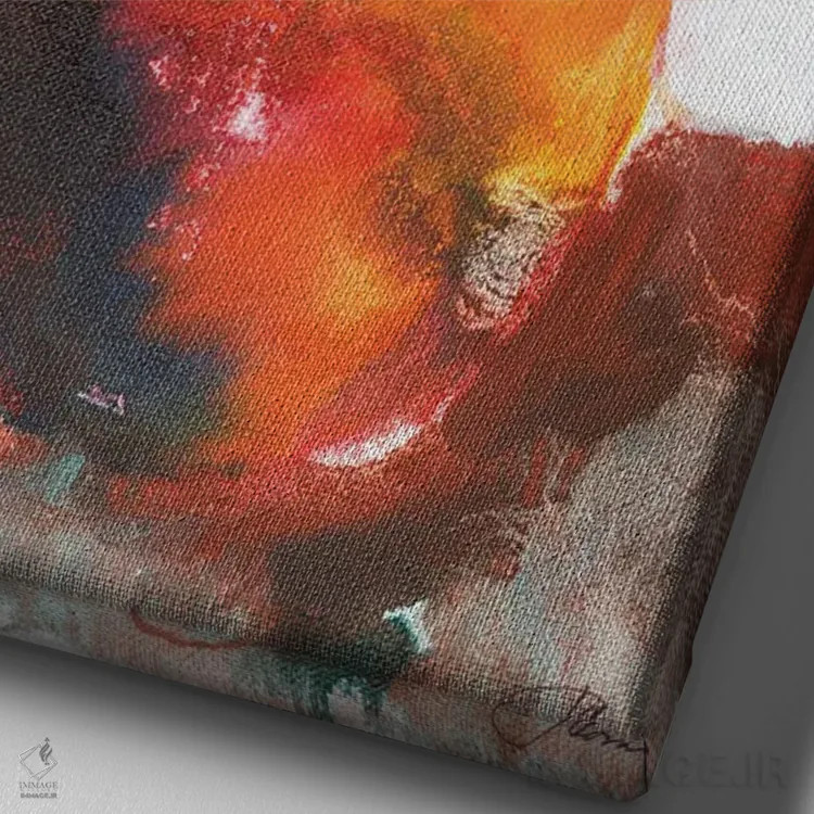 تابلو خوشبین دوم اثر جویس کومبز - نمای نزدیک بافت بوم