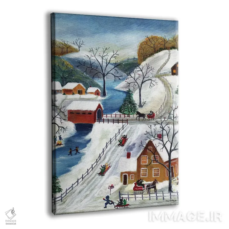 تابلو خانه شگفتیهای زمستانی برای تعطیلات اثر شریل بارتلی - نمای پرسپکتیو محصول