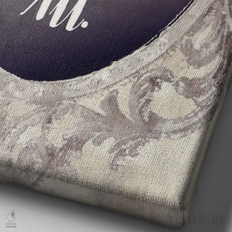 تابلو آینه آینه اثر ساشا - نمای نزدیک بافت بوم