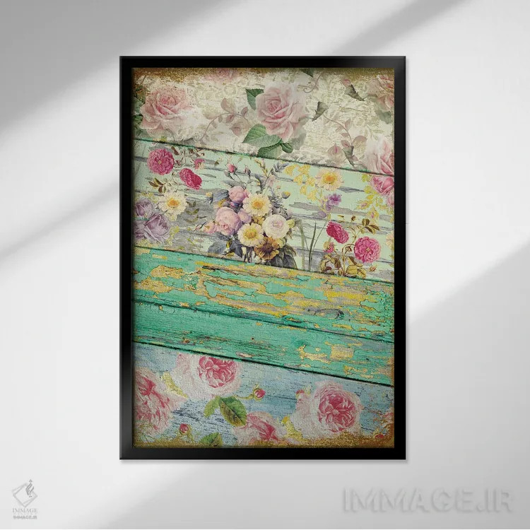 تابلو ویلا رُزا اثر ساشا - نمای قابدار مشکی