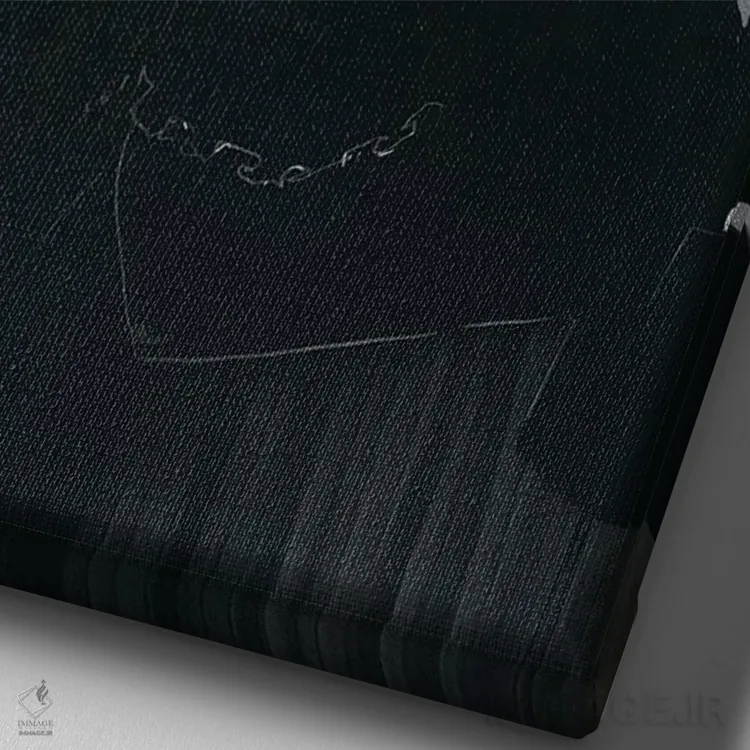 تابلو گربه چرچیل اثر کاریکاتورهای سگ (استودیو تخصصی کاریکاتور حیوانات) - نمای نزدیک بافت بوم