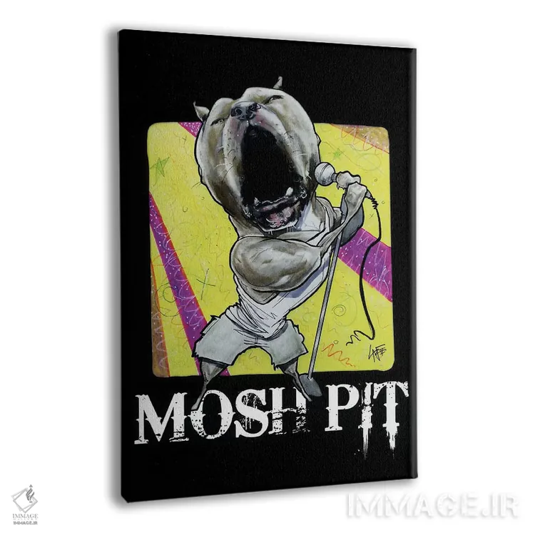 تابلو صحنه مَش (فضای رقص خشن موسیقی) اثر کاریکاتورهای سگ (استودیو تخصصی کاریکاتور حیوانات) - نمای پرسپکتیو محصول