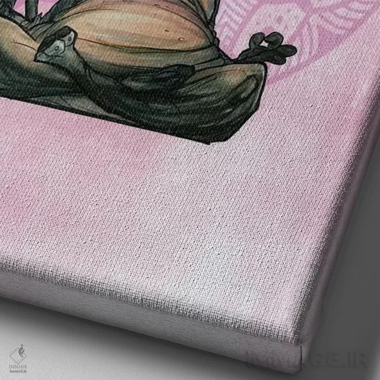 تابلو اسفینکس مراقبهگر (گربه بیمو) اثر کاریکاتورهای سگ (استودیو تخصصی کاریکاتور حیوانات) - نمای نزدیک بافت بوم