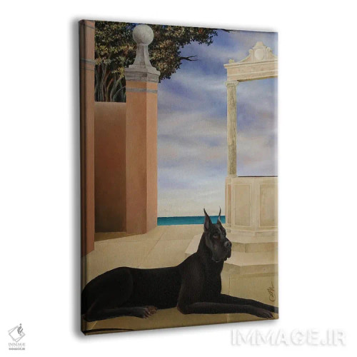 تابلو دانمارکی بزرگ کنار چاه (نژاد سگ) اثر چکو مارینیلو - نمای پرسپکتیو محصول