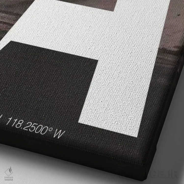 تابلو 118.2° W),لس آنجلس (۳۴ شمالی، ۱۱۸.۲ غربی) اثر فایو بای فایو کالکتیو - نمای نزدیک بافت بوم