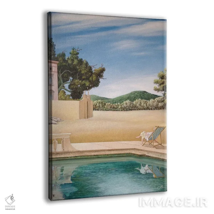 تابلو خانه پشت تپهها اثر چکو مارینیلو - نمای پرسپکتیو محصول