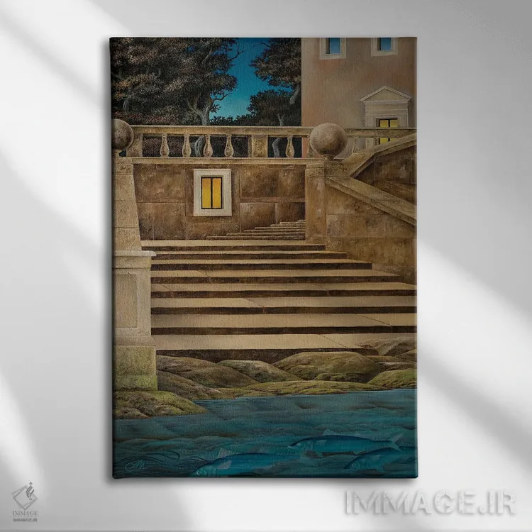 تابلو پلهها اثر چکو مارینیلو - نمای روبهرو روی دیوار
