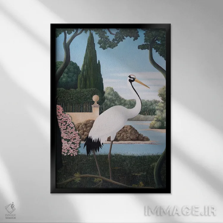 تابلو درناها III اثر چکو مارینیلو - نمای قابدار مشکی