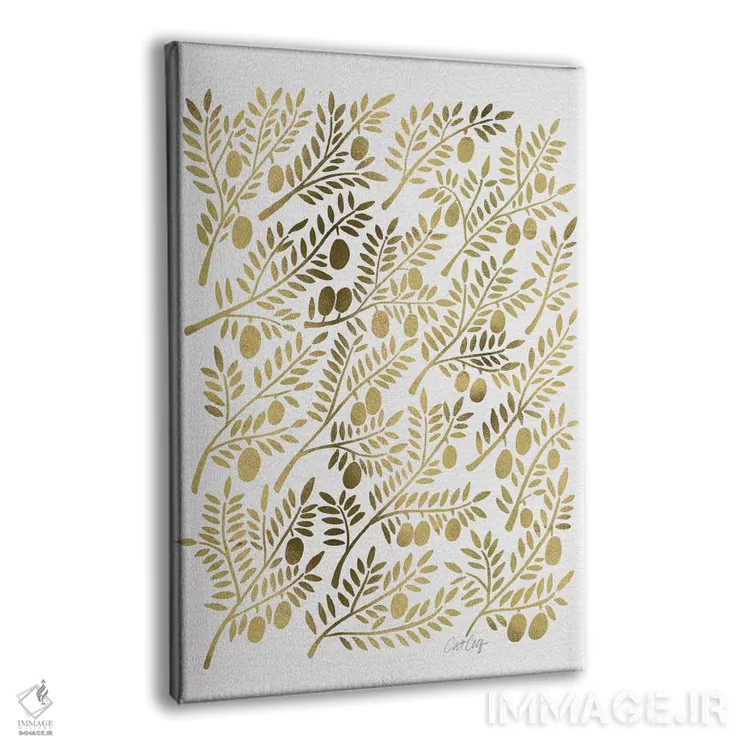 تابلو شاخههای زیتون طلایی اثر کت کوکیلت - نمای پرسپکتیو محصول