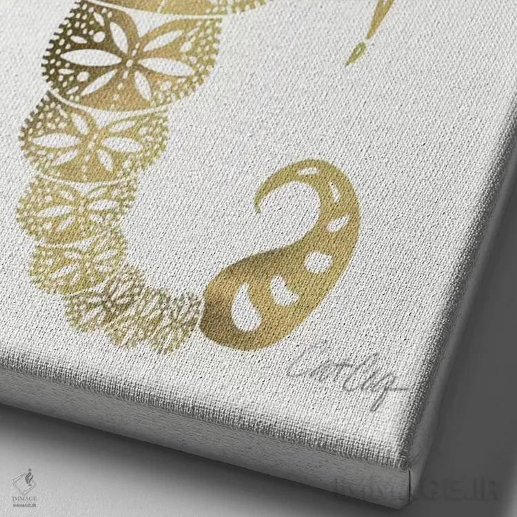 تابلو عقرب طلایی اثر کت کوکیلت - نمای نزدیک بافت بوم