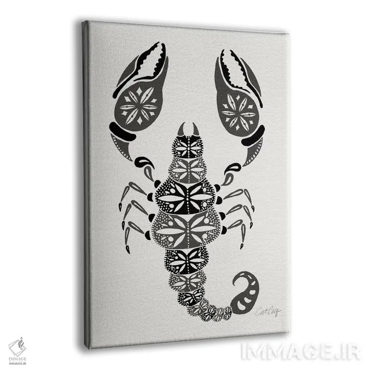 تابلو عقرب خاکستری اثر کت کوکیلت - نمای پرسپکتیو محصول