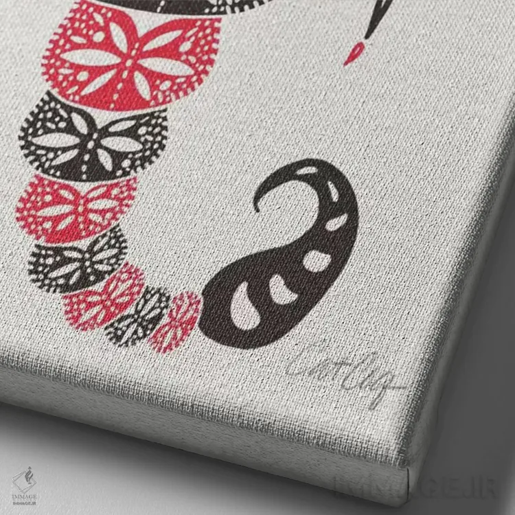 تابلو عقرب خاکستری و صورتی اثر کت کوکیلت - نمای نزدیک بافت بوم