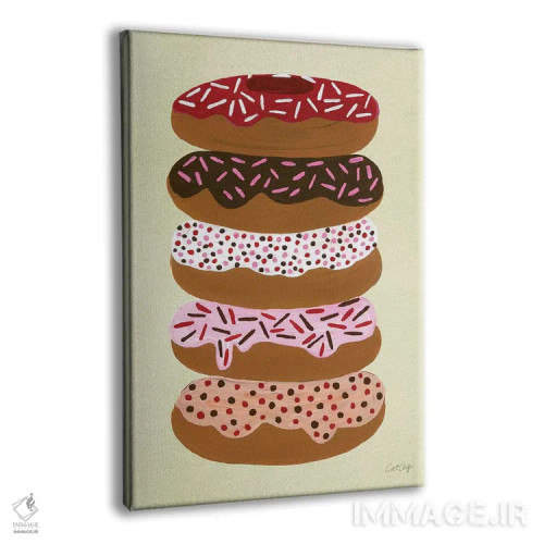 تابلو دوناتهای لایهای خامه اثر کت کوکیلت - نمای پرسپکتیو محصول