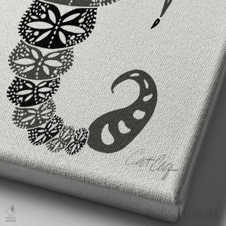 تابلو عقرب خاکستری اثر کت کوکیلت - نمای نزدیک بافت بوم