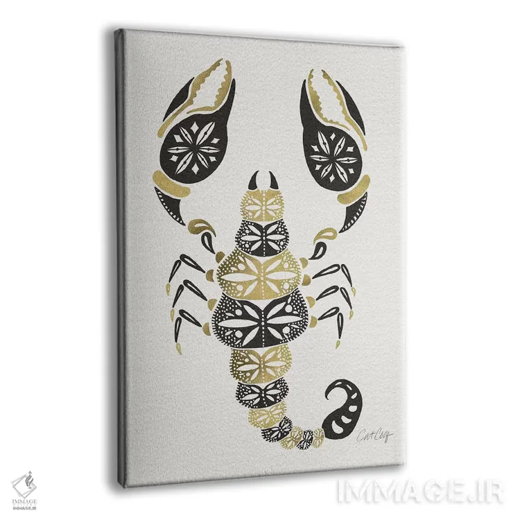 تابلو عقرب طلایی مشکی اثر کت کوکیلت - نمای پرسپکتیو محصول