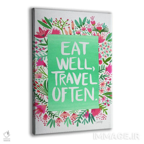 تابلو غذا و سفر سفید اثر کت کوکیلت - نمای پرسپکتیو محصول