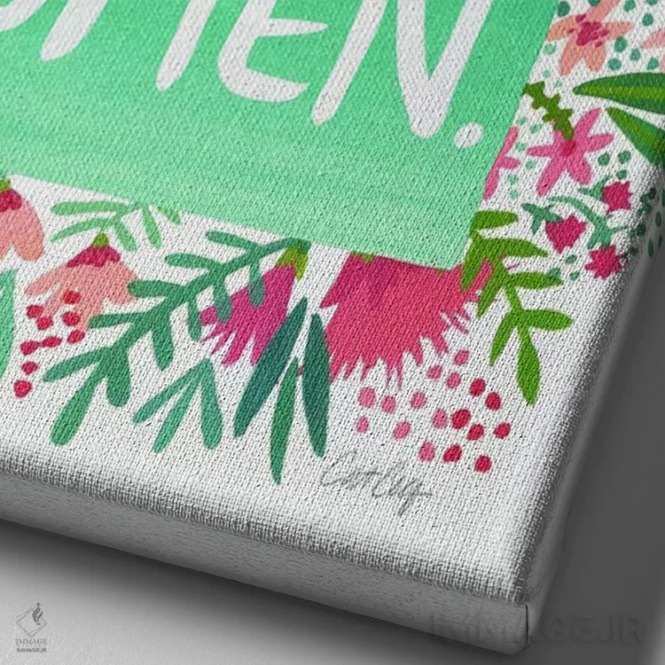 تابلو غذا و سفر سفید اثر کت کوکیلت - نمای نزدیک بافت بوم