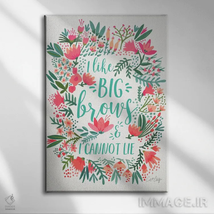 تابلو ابروهای بزرگ ۱ اثر کت کوکیلت - نمای روبهرو روی دیوار