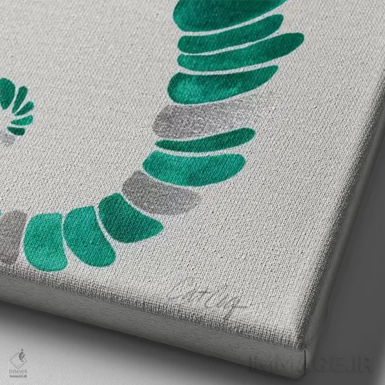 تابلو اسب دریایی تنها اثر کت کوکیلت - نمای نزدیک بافت بوم