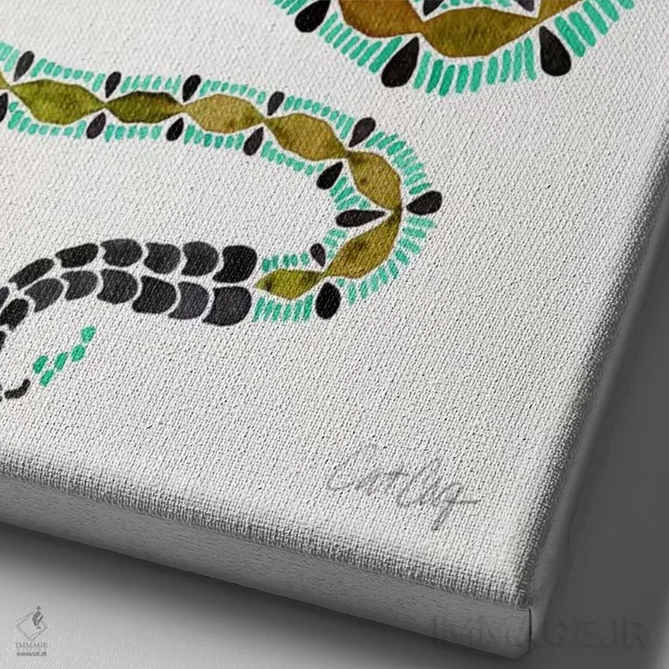 تابلو مار تنها اثر کت کوکیلت - نمای نزدیک بافت بوم