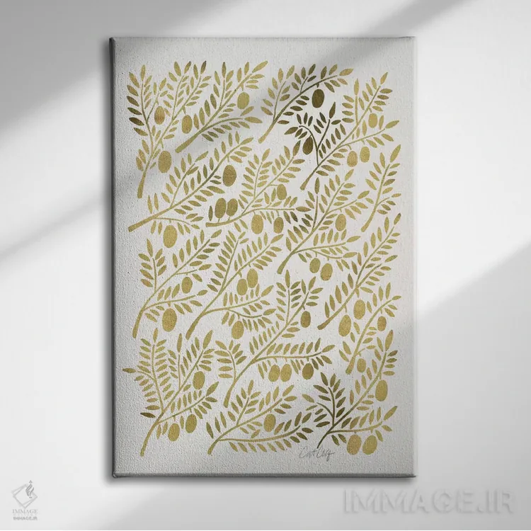 تابلو شاخههای زیتون ۱ اثر کت کوکیلت - نمای روبهرو روی دیوار