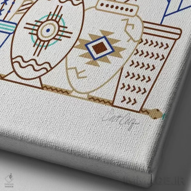 تابلو باغ سانتا فه I اثر کت کوکیلت - نمای نزدیک بافت بوم