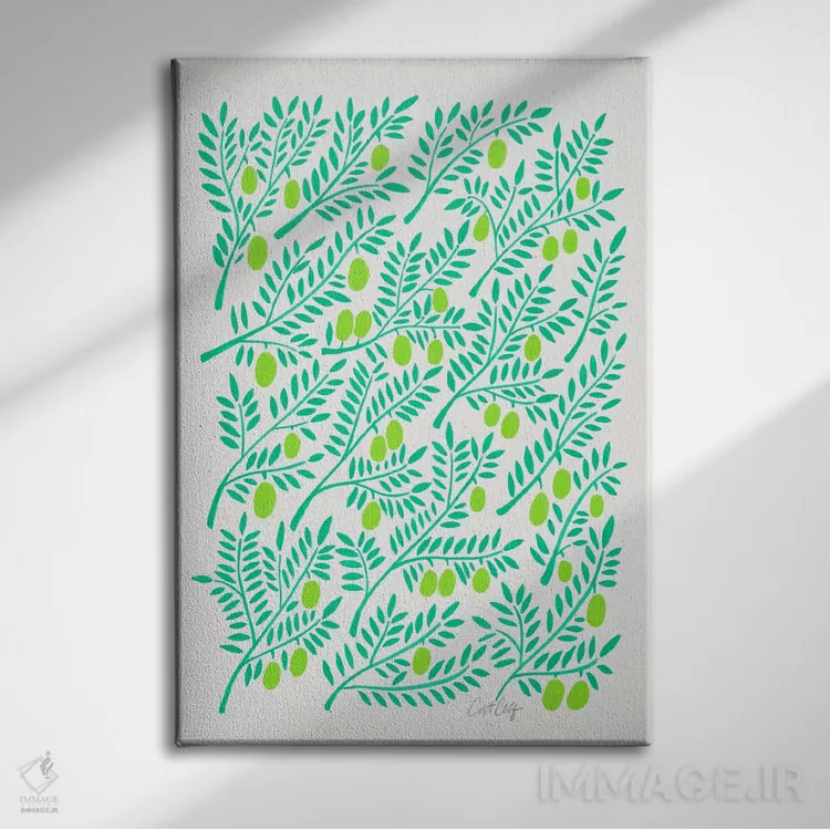 تابلو شاخههای زیتون ۲ اثر کت کوکیلت - نمای روبهرو روی دیوار