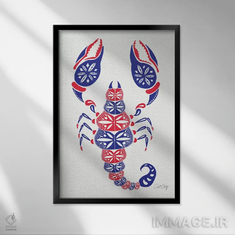 تابلو عقرب آمریکایی اثر کت کوکیلت - نمای قابدار مشکی