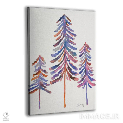 تابلو 90s Palette,درختان کاج، پالت دهه ۹۰ اثر کت کوکیلت - نمای پرسپکتیو محصول