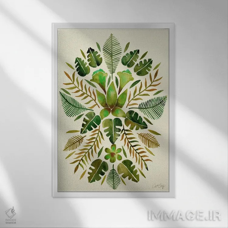 تابلو تقارن استوایی II اثر کت کوکیلت - نمای قابدار سفید