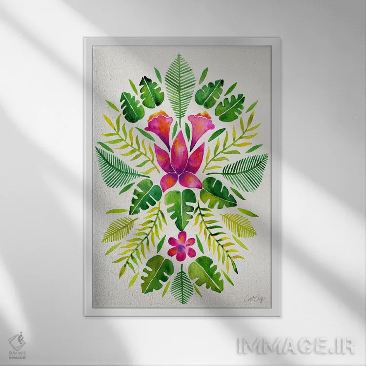 تابلو تقارن استوایی III اثر کت کوکیلت - نمای قابدار سفید