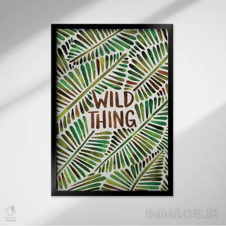 تابلو Green,چیز وحشی، سبز اثر کت کوکیلت - نمای قابدار مشکی