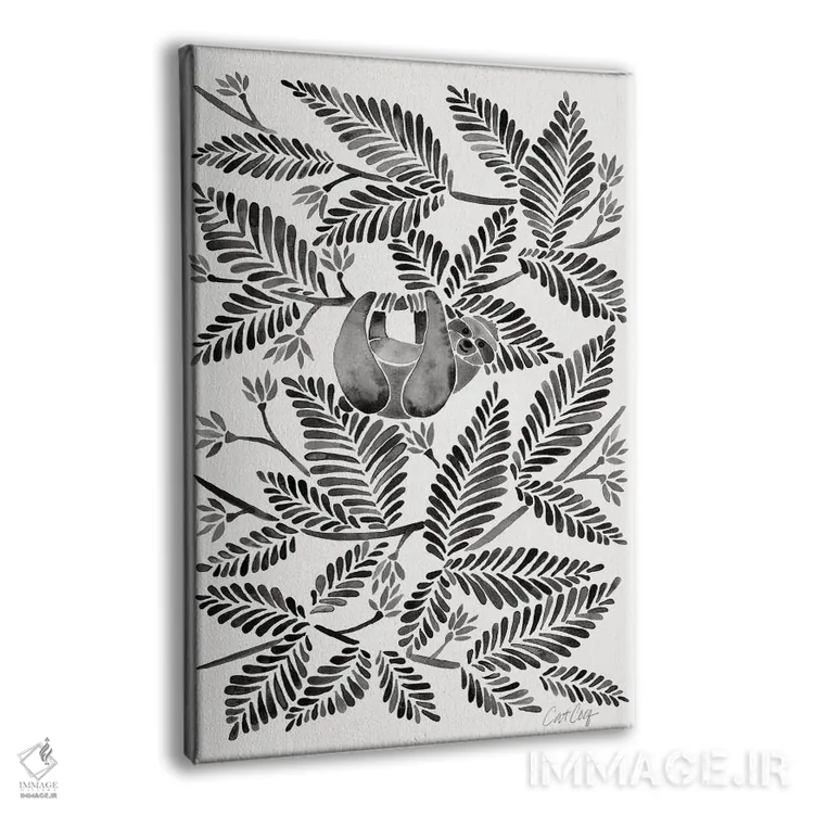 تابلو تنبل سیاه (حیوان تنبل) اثر کت کوکیلت - نمای پرسپکتیو محصول