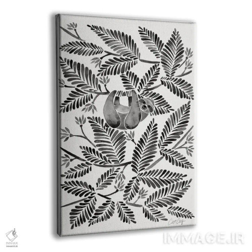 تابلو تنبل سیاه (حیوان تنبل) اثر کت کوکیلت - نمای پرسپکتیو محصول