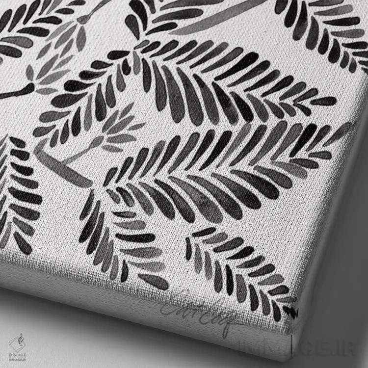 تابلو تنبل سیاه (حیوان تنبل) اثر کت کوکیلت - نمای نزدیک بافت بوم