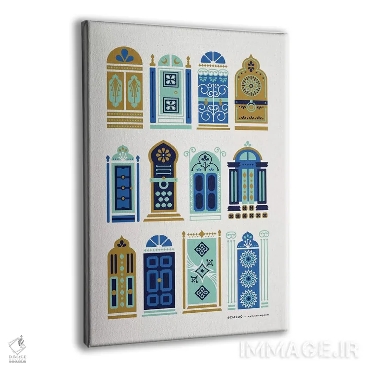 تابلو دربهای آبی برنزه اثر کت کوکیلت - نمای پرسپکتیو محصول