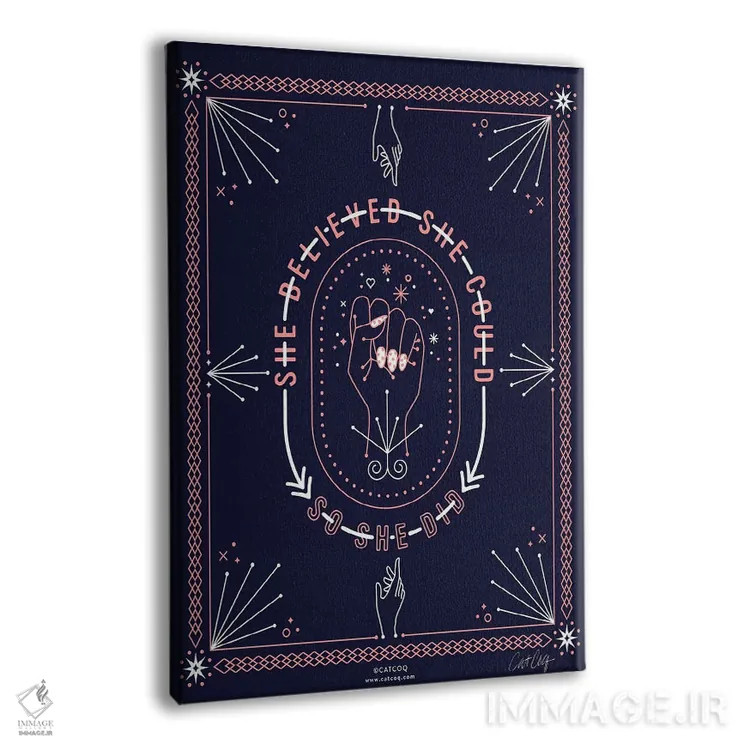 تابلو جین صورتی: او باور داشت اثر کت کوکیلت - نمای پرسپکتیو محصول