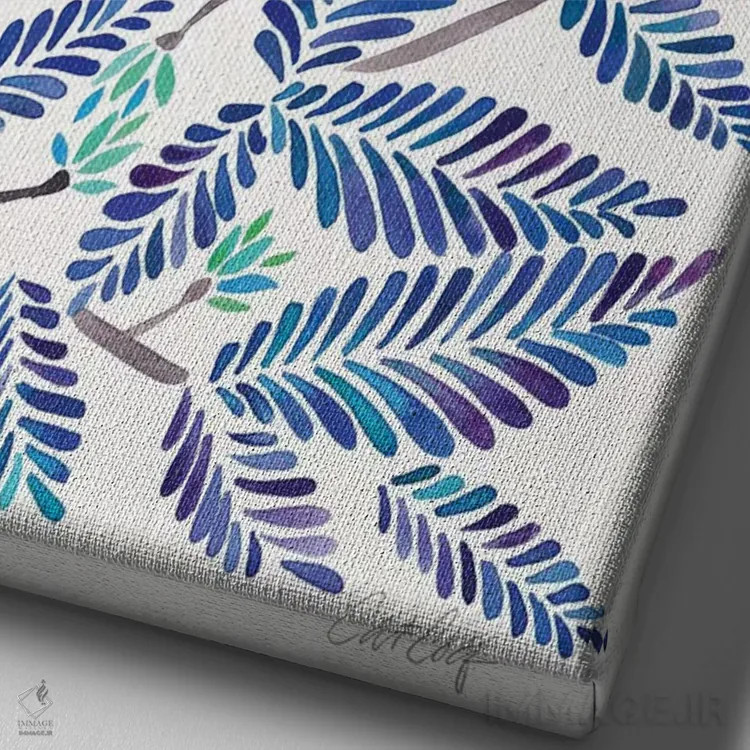 تابلو تنبل آبی (حیوان تنبل) اثر کت کوکیلت - نمای نزدیک بافت بوم