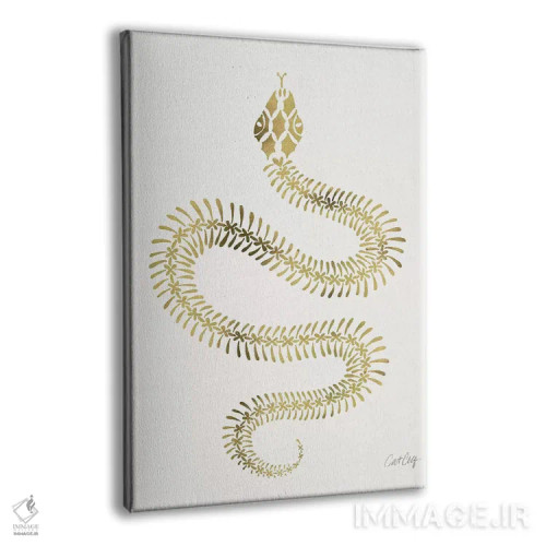 تابلو اسکلت مار طلایی اثر کت کوکیلت - نمای پرسپکتیو محصول