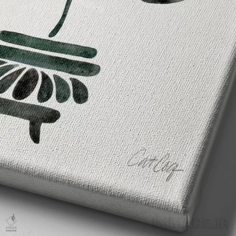 تابلو بونسای صورتی پررنگ (فسیا) اثر کت کوکیلت - نمای نزدیک بافت بوم