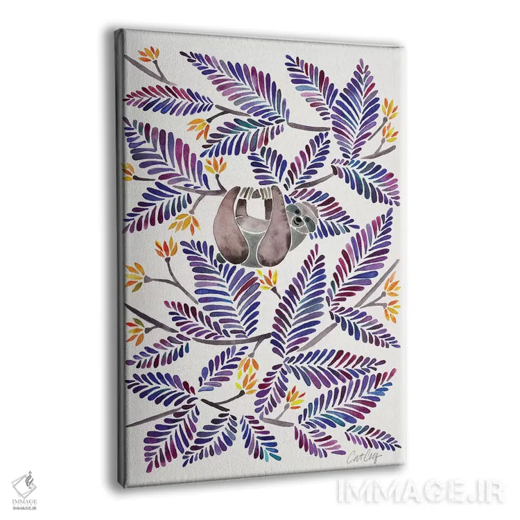 تابلو تنبل نیلی (حیوان تنبل) اثر کت کوکیلت - نمای پرسپکتیو محصول