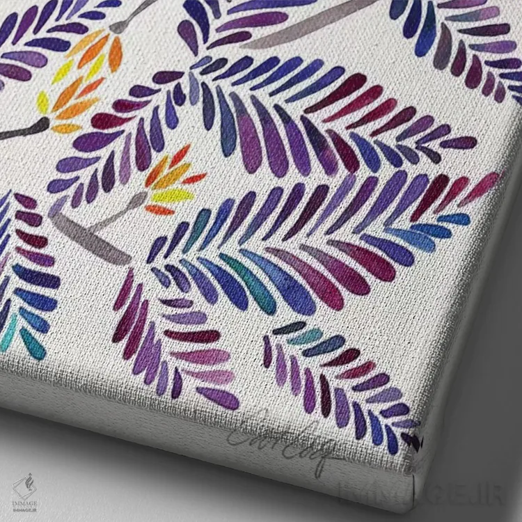 تابلو تنبل نیلی (حیوان تنبل) اثر کت کوکیلت - نمای نزدیک بافت بوم