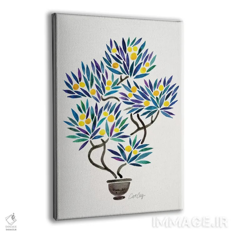 تابلو بونسای لیمویی و نارنجی اثر کت کوکیلت - نمای پرسپکتیو محصول