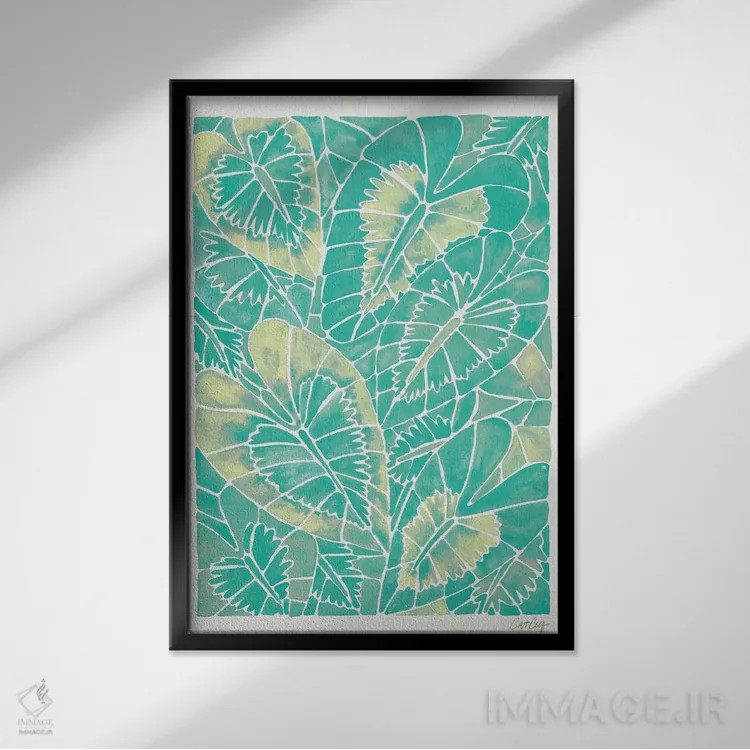 تابلو شیزماتوجلوتیس کالیپتراتای نعناعی (گیاه زینتی) اثر کت کوکیلت - نمای قابدار مشکی