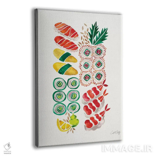 تابلو سوشی بدون سینی اثر کت کوکیلت - نمای پرسپکتیو محصول