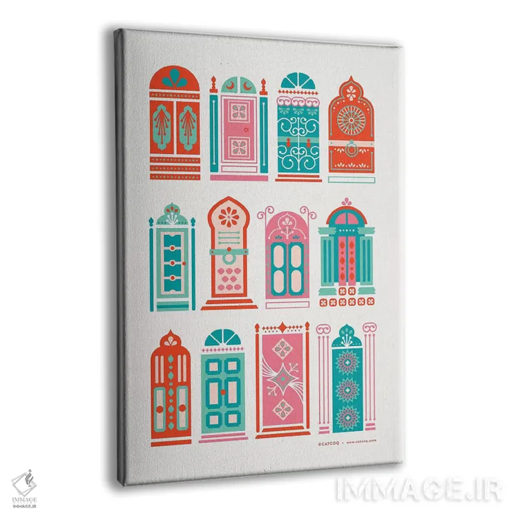 تابلو درهای هندوانهای اثر کت کوکیلت - نمای پرسپکتیو محصول