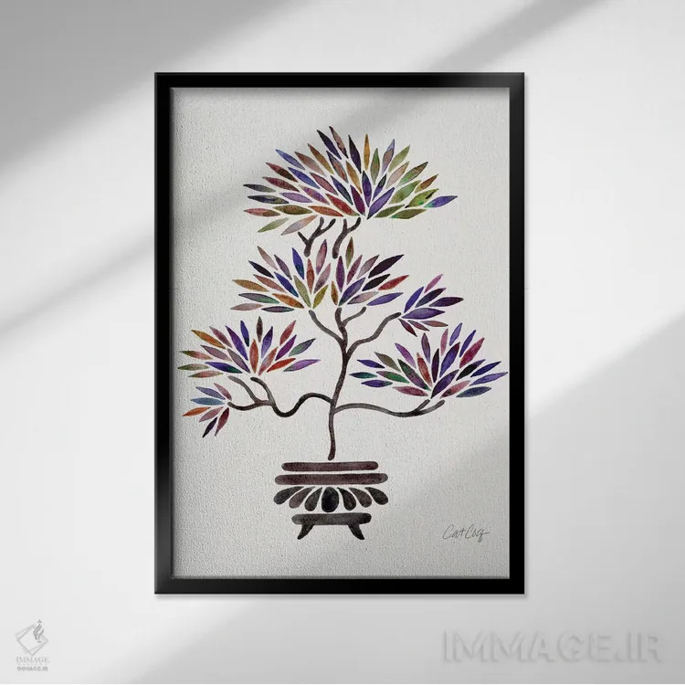 تابلو بونسای کلاسیک (وینتیج) اثر کت کوکیلت - نمای قابدار مشکی