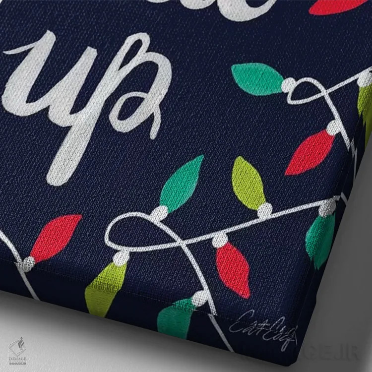 تابلو چند رنگ بر سرمهای اثر کت کوکیلت - نمای نزدیک بافت بوم